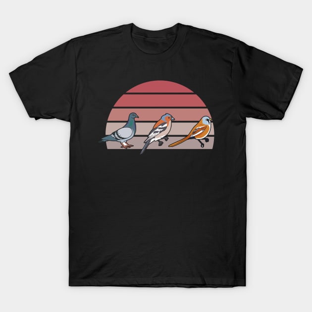 Bird Watching Retro T-Shirt by Shiva121